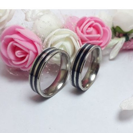 cincin couple Titanium ukiran nama