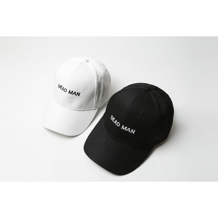 TOP-08 topi bordir dead man baseball cap korea kpop idol - Hitam