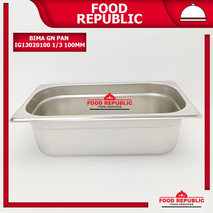 BIMA GASTRONOM FOOD PAN UKURAN 1/3 100mm - WADAH PRASMANAN STAINLESS