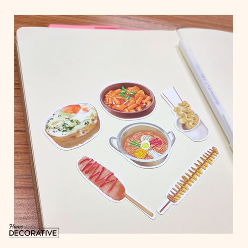 Sticker Deco Jajanan Korea (Korean STREET Food)