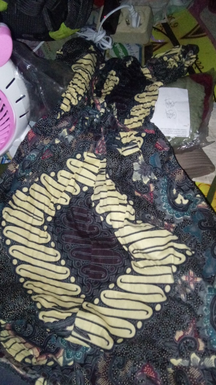 Dress Batik Gesper Anak Cewek,atasan Anak Perempuan Motif Batik,grosir Batik Murah