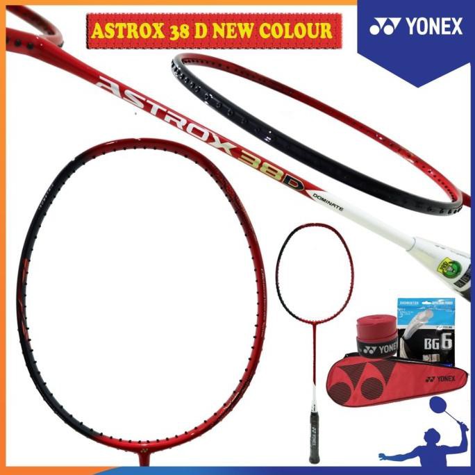 Free pasang Raket badminton YONEX NEW COLOUR ASTROX 38D KOMPLIT ORI