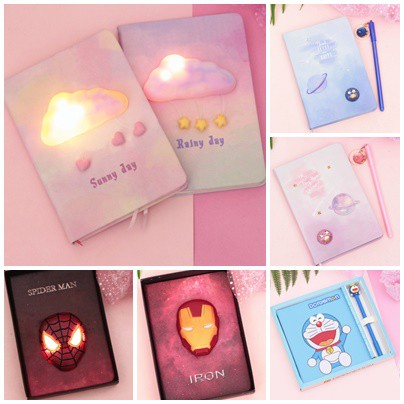 [ORGM] Diary Notebook dengan Lampu dan notebook set