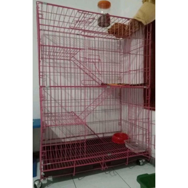 Kandang Kucing Tingkat 3 Size XXL 106x75x45 + FREE CAT HAMMOCK + All Expedition-2