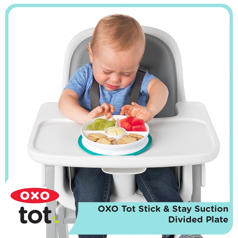 OXO TOT STICK &amp; STAY SUCTION DIVIDED PLAT