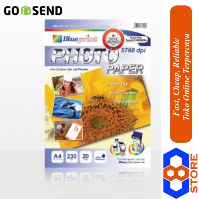 BLUEPRINT GLOSSY PHOTO PAPER A4 230 GSM BP-GPA4230 MATAHARI