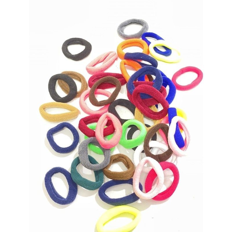 Makassar V49 Ikat rambut handuk lentur gelang karet donut single kecil