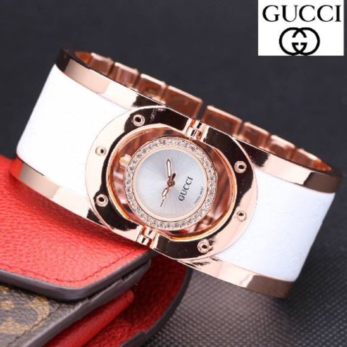 READY 6 WARNA JAM  TANGAN  FASHION GUCCI GELANG  KULIT 