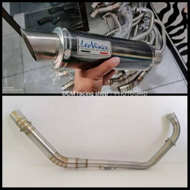 Knalpot racing leovince karbon CBR150R facelift full system