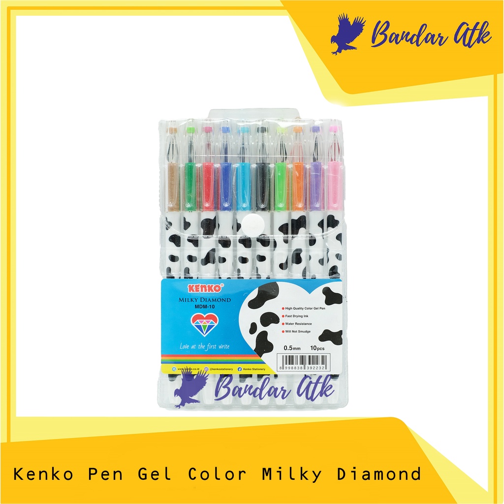 

KENKO GEL PEN MILKY DIAMOND SET MDM-10 10 Color [1 SET]
