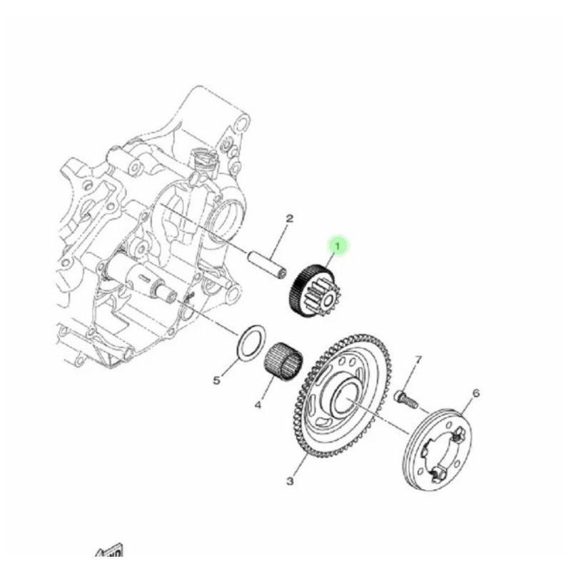 GEAR GIR DOUBLE STATER STARTER XSR MT15 WR 155 ASLI ORI YAMAHA B48 E5514 00