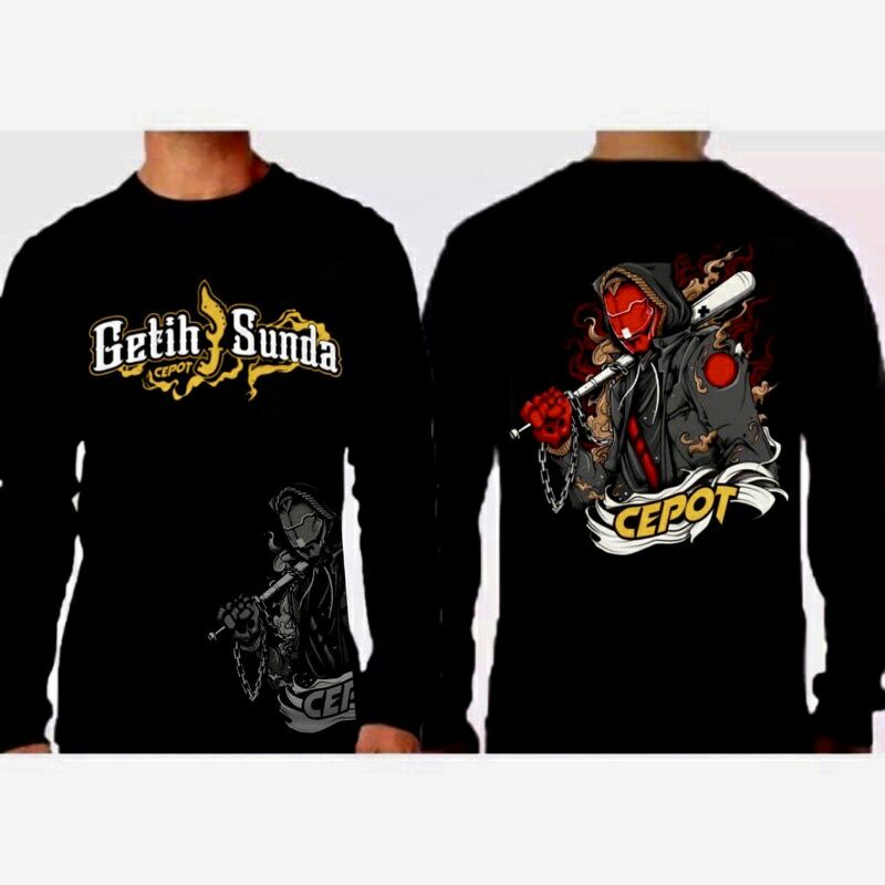 KAOS PRIA Kaos Sunda Cepot Lengan Panjang