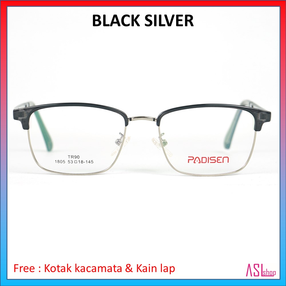 FRAME KACAMATA MINUS (PADISEN 1805) TR 90 + LENSA BLUERAY/PHOTOCROMIC