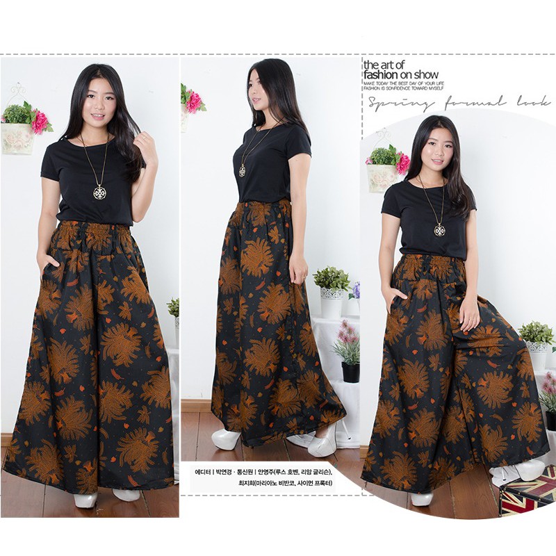 Celana Kulot Rok Yuliana Jumbo Batik Wanita