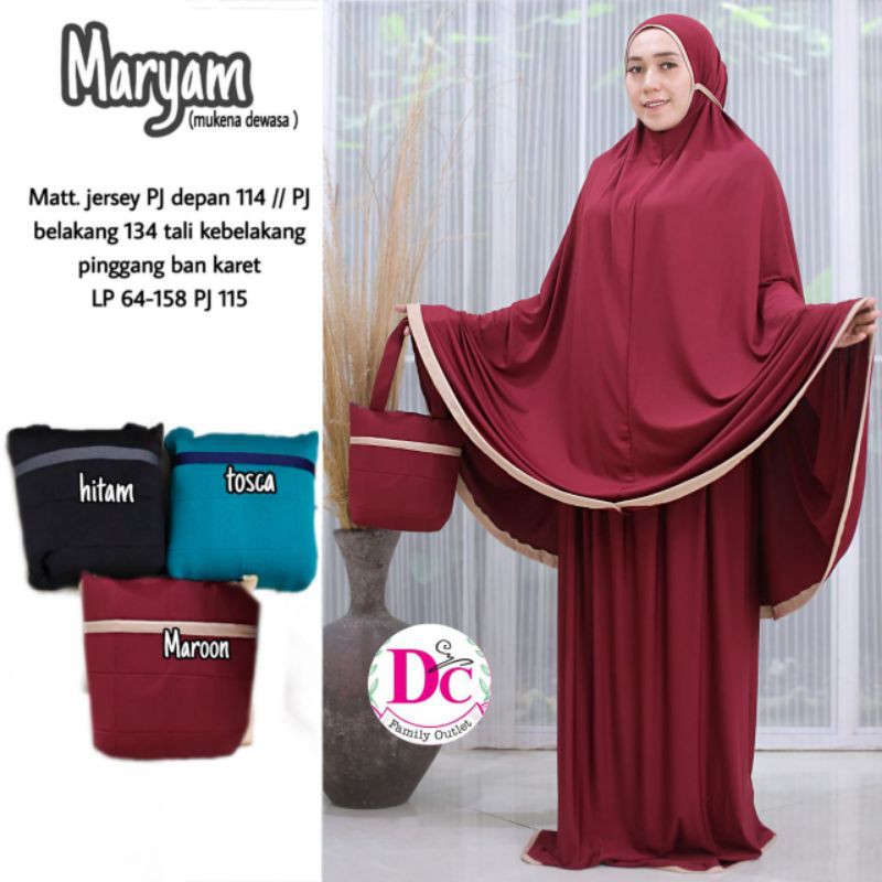 MUKENA MARYAM BAHAN JERSEY