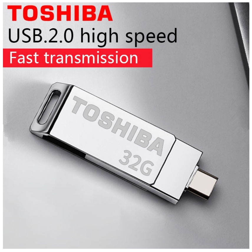 Toshiba 2 in 1 Metal 32GB USB 2.0 Micro USB OTG Dual USB Disk Memory