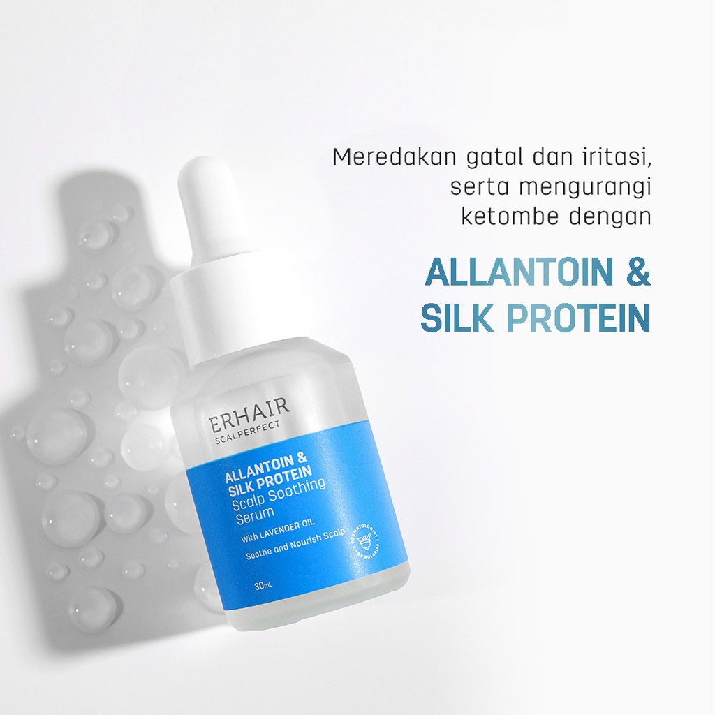 ERHAIR Scalperfect Allantoin &amp; Silk Protein Scalp Soothing Serum 30ml - Perawatan Kulit Kepala