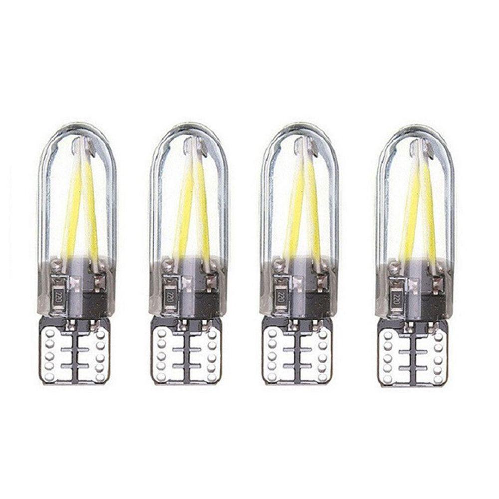 Populer 4 Pcs Lampu Plat Nomor 4 Pcs Silica Gel 12V COB LED Bohlam Kubah Peta