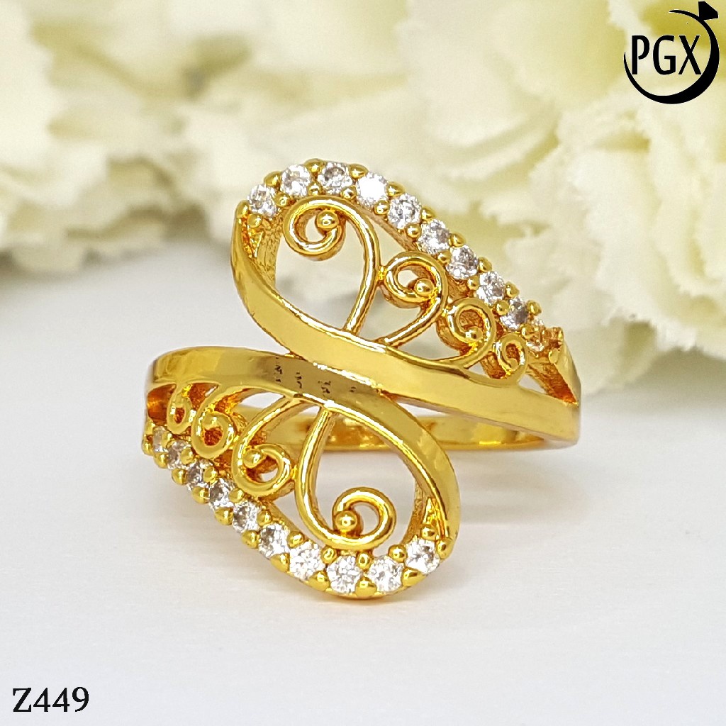 PGX Cincin Xuping Wanita Perhiasan Lapis Emas Aksesoris Fashion Premium - Z449