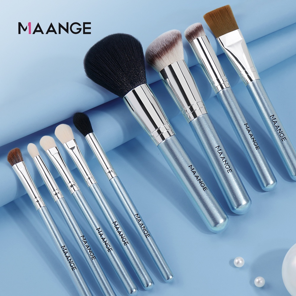 MAANGE 9 Pcs Makeup Brushes Beginner Makeup Brush Set High Quality Super Soft Fluffy Nylon Brush