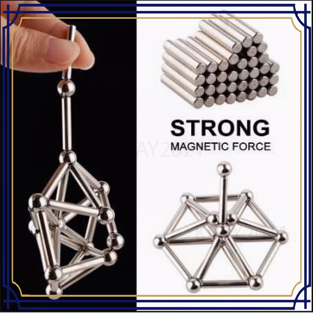 Mainan Magnetik Steel Metalic Stick and Bucky Balls MG542