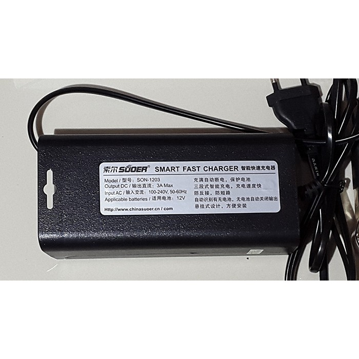 Charger Aki 3A SUOER Otomatis type SON-1203