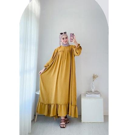 GAMIS CRINKLE MEWAH BUSUI JUMBO/DRESS SHELLA SAUKIA "Nr31au22ј"