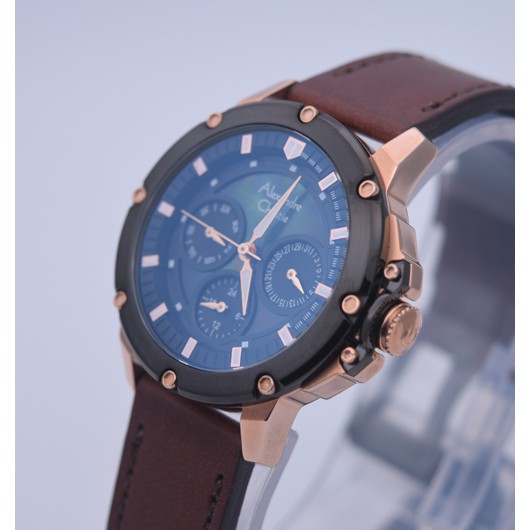 Jam Tangan Wanita Alexandre Christie Ac 6416 Rose Gold Black Original