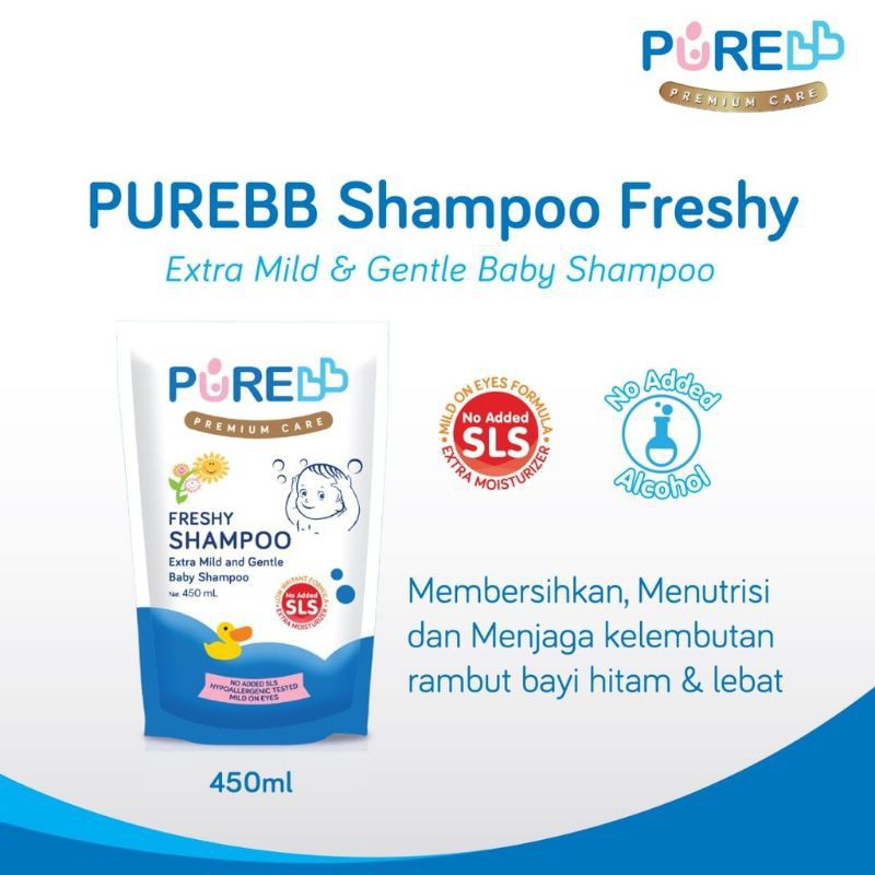 PURE BABY Shampoo Reffil Pouch 450ml