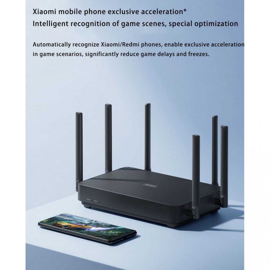 Router WiFi 6 Gigabit Dual Band 2.45.0GHz 6 Antena 3200Mbps 256MB