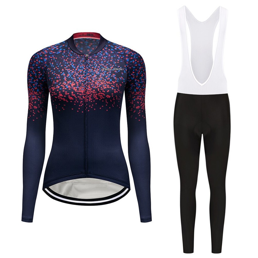 CYCLING SET JERSEY SEPEDA BIB LENGAN CELANA PANJANG WOMAN WANITA BAJU - PINKPINE 2