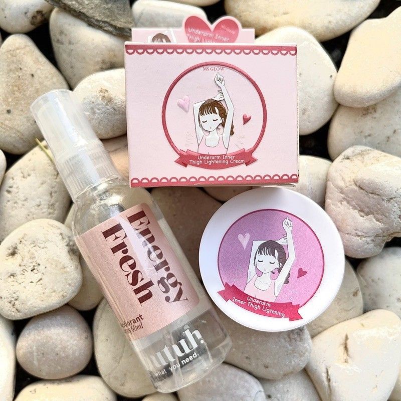 Paket hemat Ketiak Putih anti bau | BUTUH DEODORAN | UNDERARM MS GLOW
