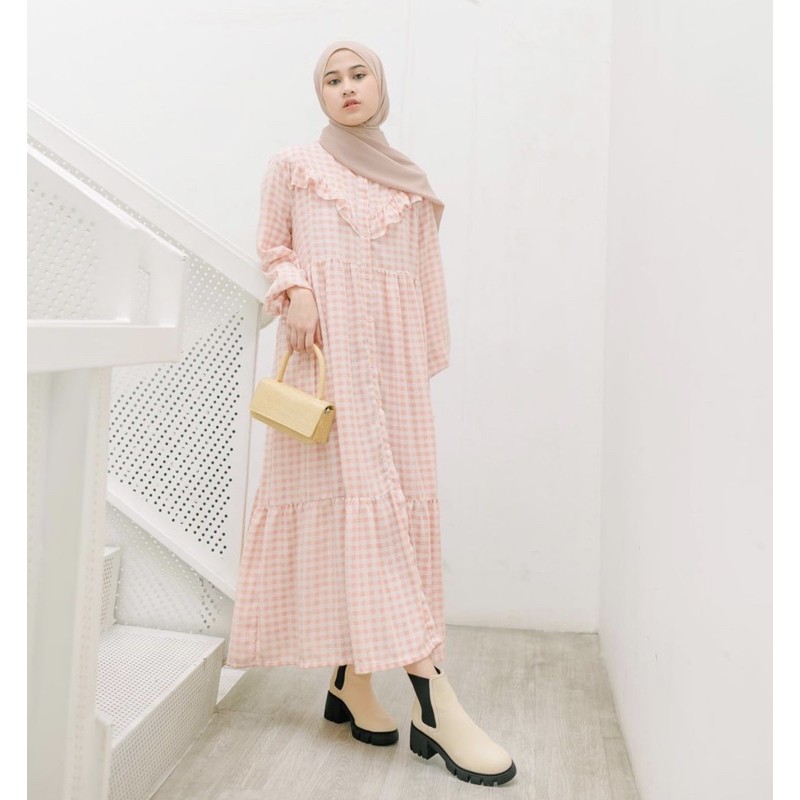 Haidee Orlin - Hayya Big Gingham Salmon