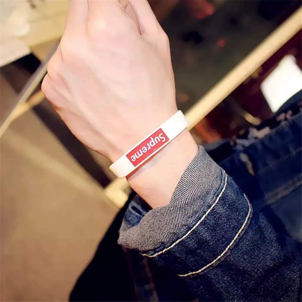 COD ORIGINAL-GELANG KARET SUPREME GELANG TANGAN CASUAL SPORT-BRACELET