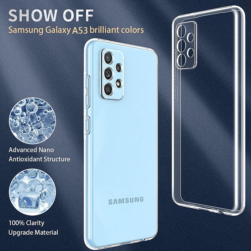 Casing Samsung A32 4G New Case Ultrathin Premium  Softcase Clear HD + Tempered Glass Full Cover