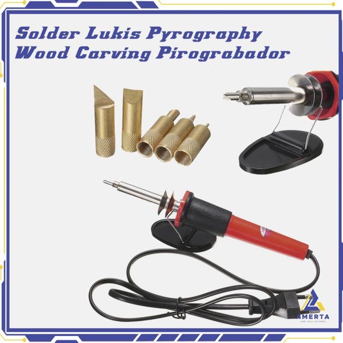 >*>*>*>*] Alat Solder Lukis Pyrography Wood Carving Pirograbador