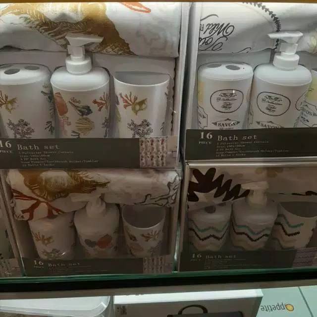 Aksesoris Kamar Mandi Wadah Sikat Gigi Bath Set W/ Curtain 1pcs by Informa