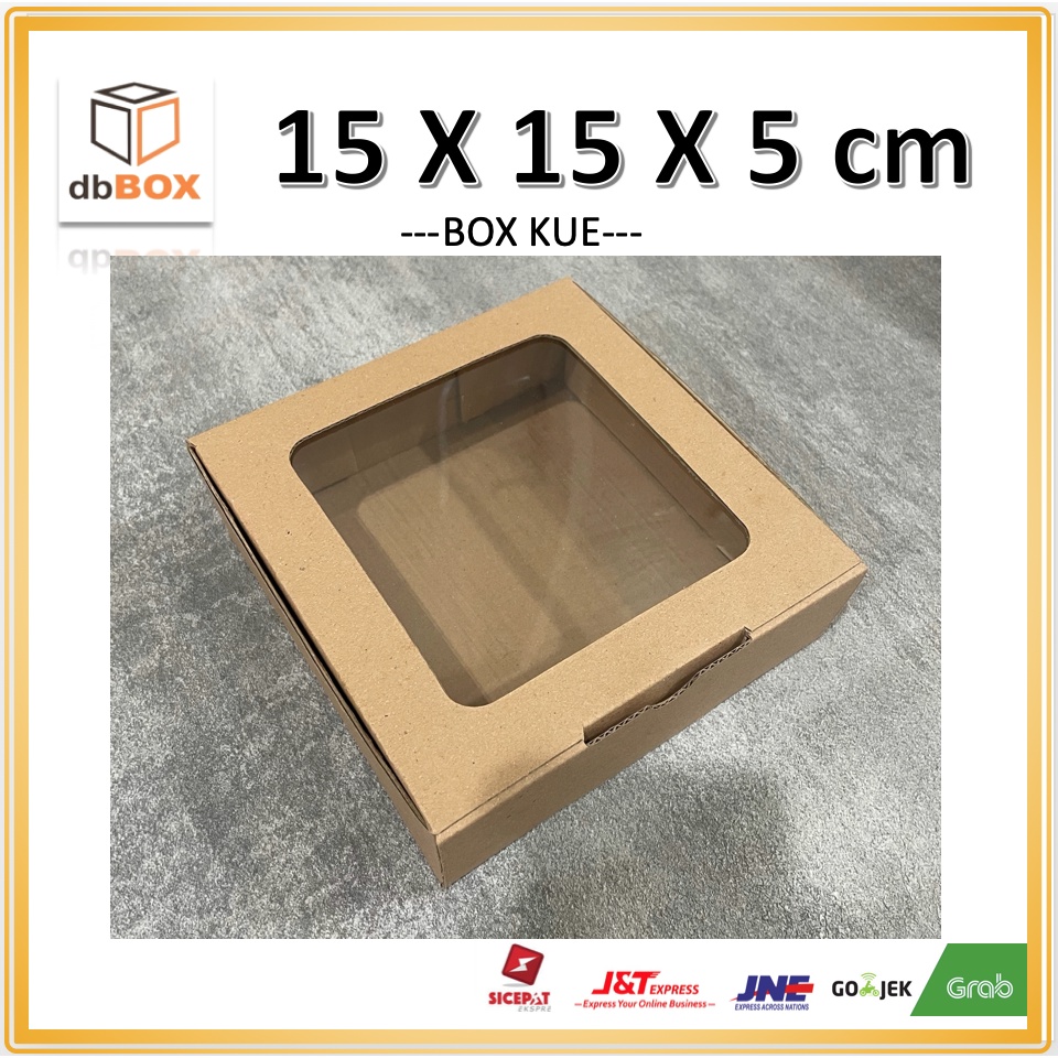 

BOX MIKA 15X15X5 cm kardus die cut, untuk kue hampers gift box MIKA KUE