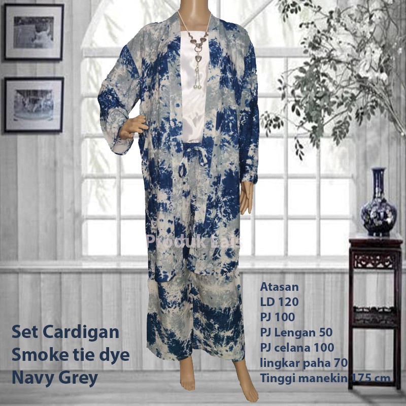 Cardigan Smoke tie dye Long Piyama