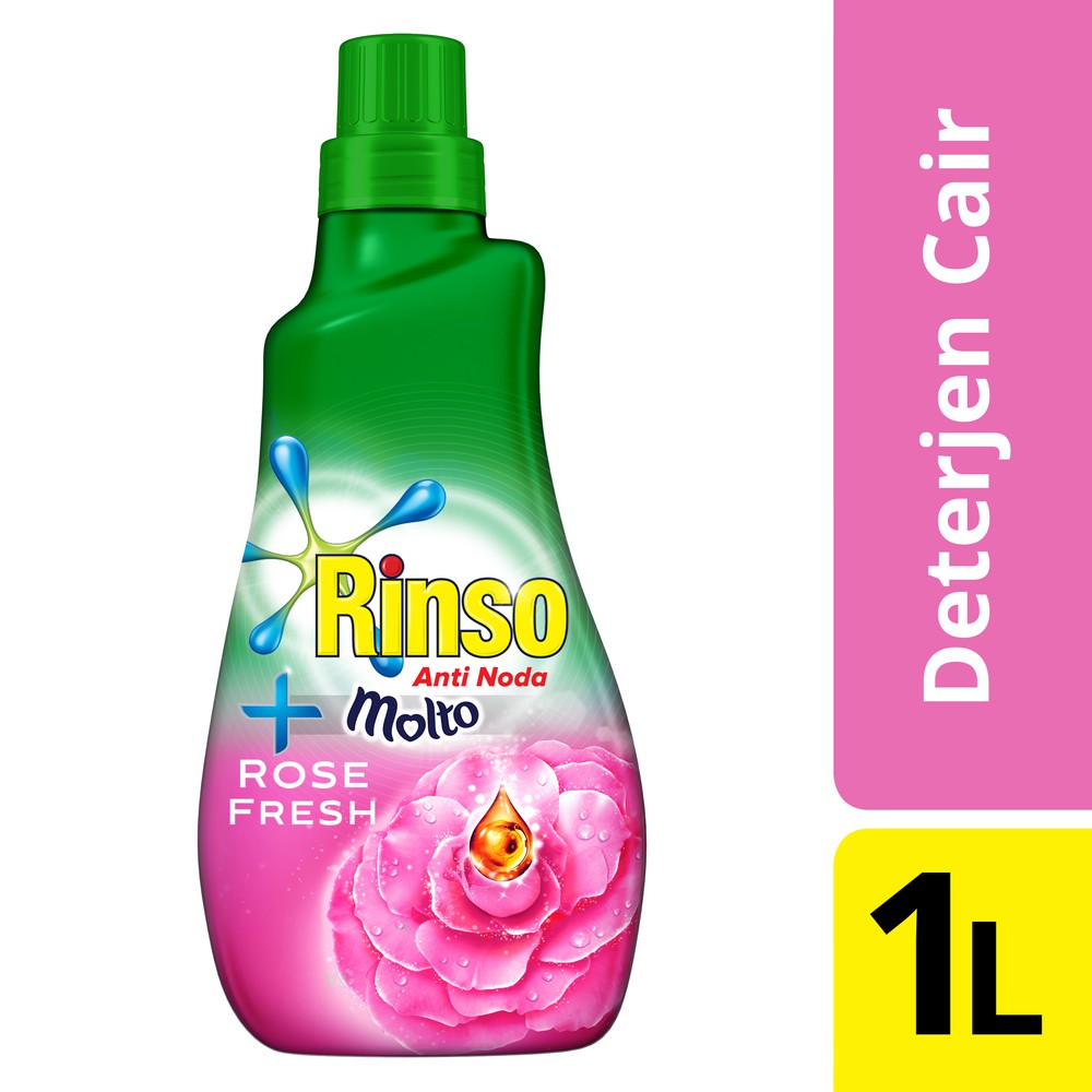  Rinso  Molto  Deterjen Cair  Pink 1000 ml Perlindungan Dari 