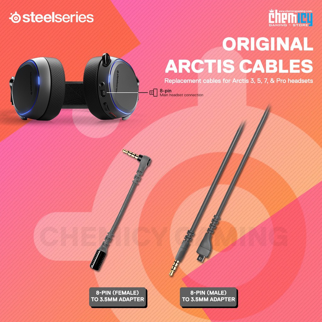 Kabel / Cable Steelseries Arctis Micro USB 8-pin to Jack 3.5mm Aux