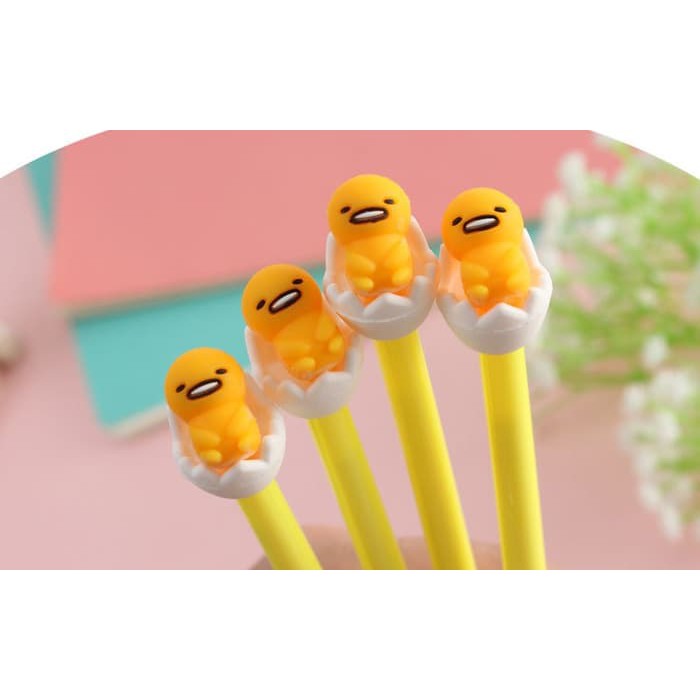 

LMX Pen telur gudetama Egg black pen cute female 3D Gel 0 5mm spe015