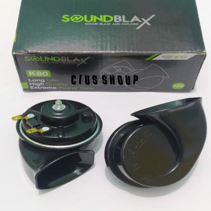 SOUND BLACX K80 K90 KLAKSON KEONG NINE DOWBLE HIGH/LOW MOBIL MOTOR WATERPROOF