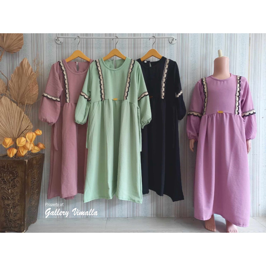 Gamis Anak Perempuan Variasi Renda 5-6 Tahun