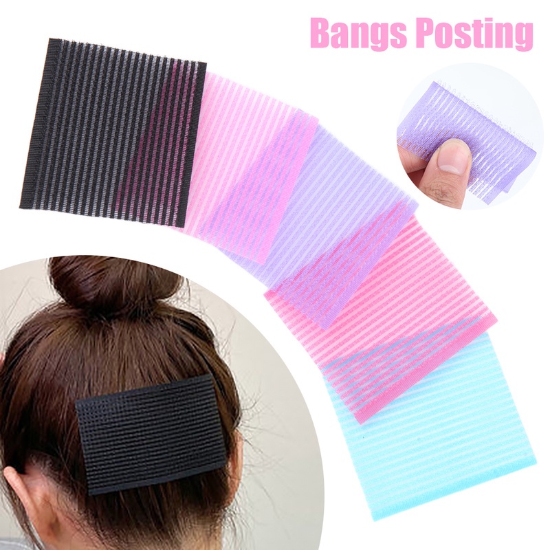 6pcs Stiker Rambut Poni Magic Bentuk Persegi Untuk Aksesoris Makeup Wanita