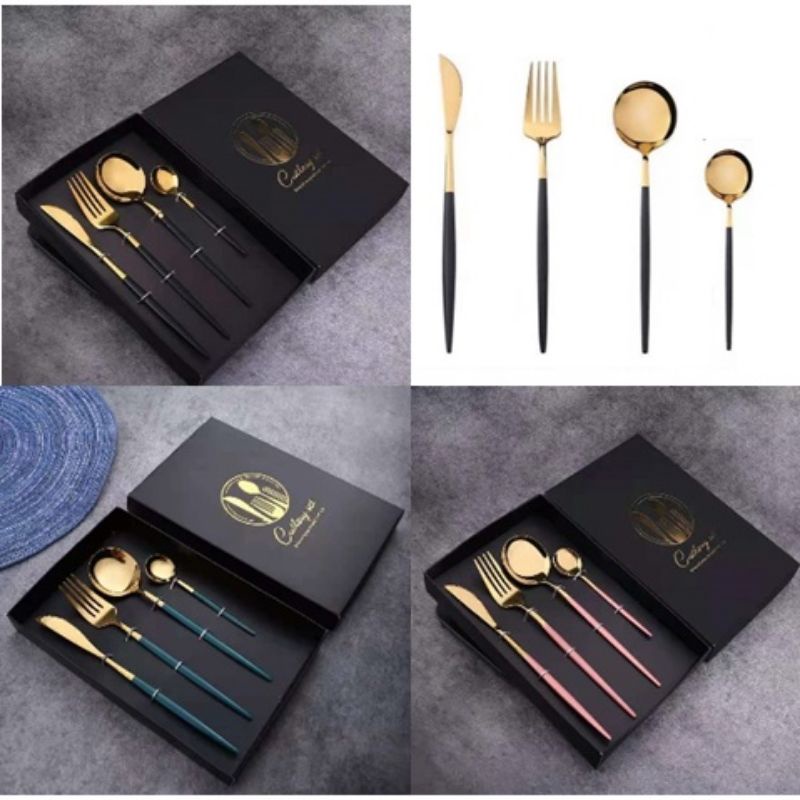 Set Cutlery / Sendok Garpu Set / Cutlery Set / Peralatan Makan Mewah Cuttlery