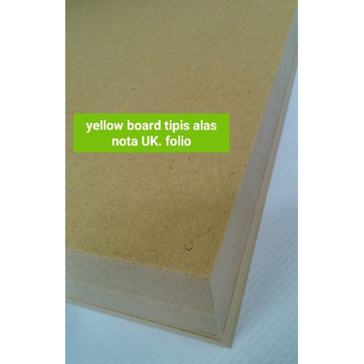 

Yellow board tipis alas nota ukuran Folio, harga untuk / lembar folio