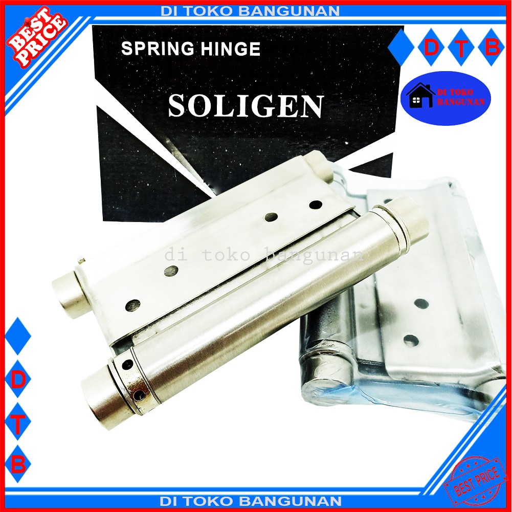 Engsel Per Stainless 4&quot; Soligen - Engsel Pintu Koboi - Engsel Pintu Bolak balik