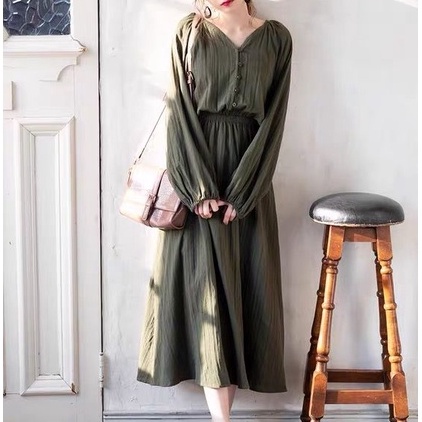Dress Longdres / Tunic Fashion Korean / Maxi korea bahan kringkel premium