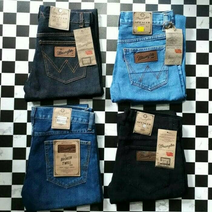 PAKAIAN LAKI LAKI MFZ1514 Celana Jeans Panjang Pria Basic Big Size Jumbo Wrengler Levis NEW